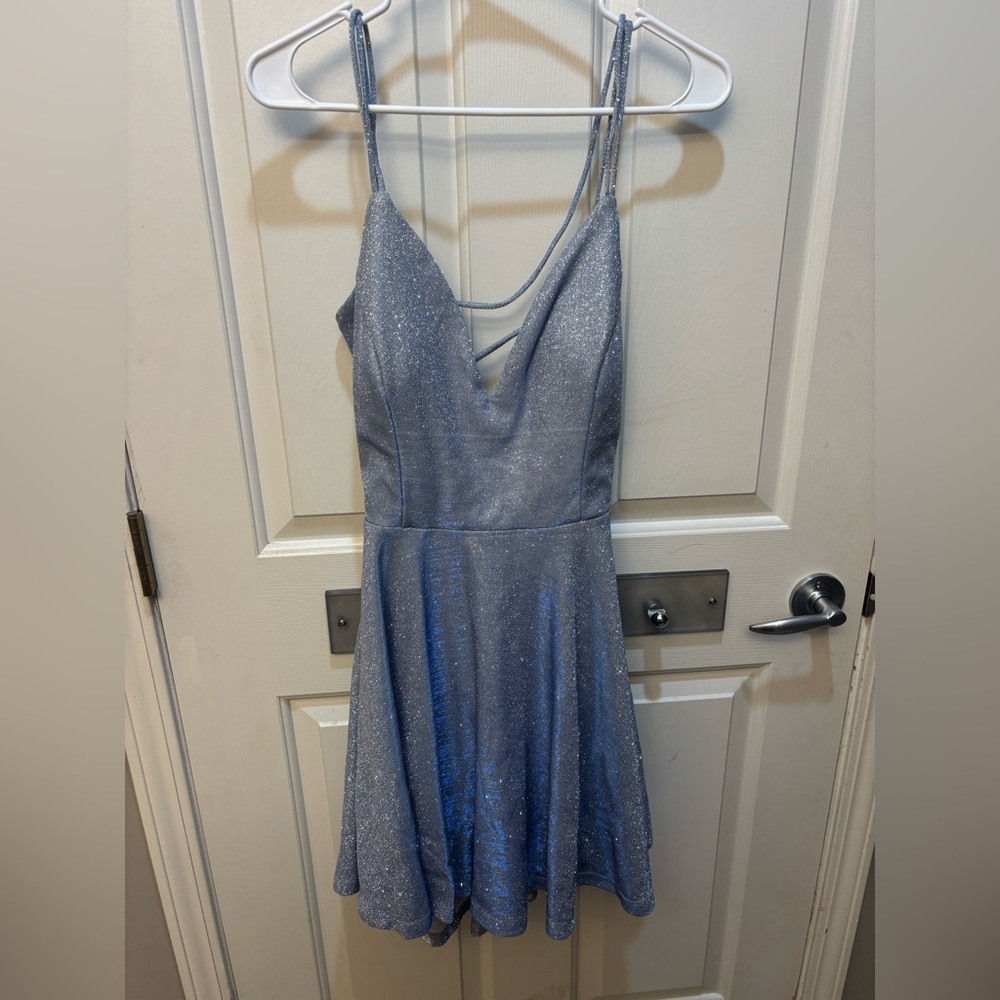 Windsor Sparkling Light Blue Mini Dress